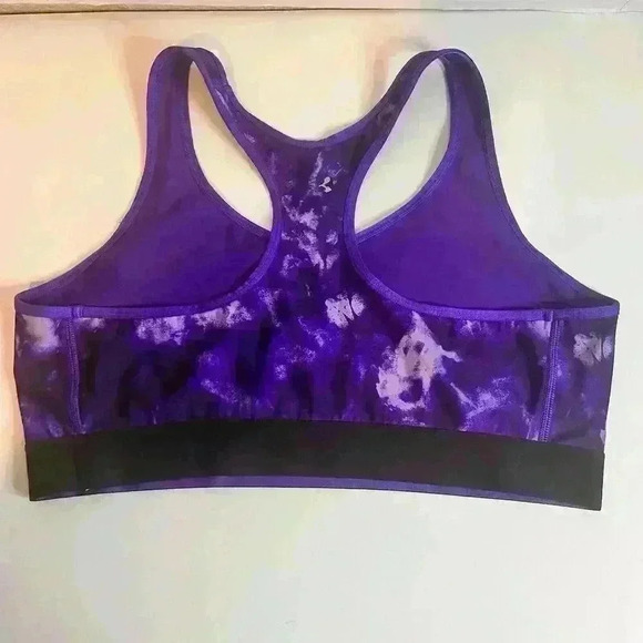 Under Armour Green & Purple Heat Gear Mid Impact Support Sports Bra Medium Lot - Picture 6 of 7